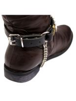 Leder Stiefelband Jagdhorn