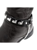 Leder Stiefelband Rehnieten