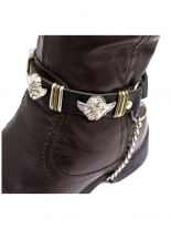 Leder Stiefelband Engel Nieten