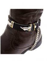 Leder Stiefelband Hunde Nieten