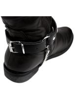 Leder Stiefelband Muschel Nieten
