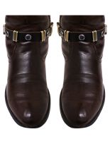 Leder Stiefelband mit Perlennieten