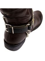 Leder Stiefelband mit Perlennieten