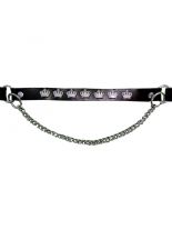 Leder Stiefelband Kronen