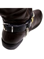 Leder Stiefelband mit Muscheln