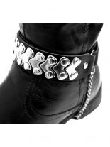 Leder Stiefelband Nietendesign