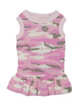 Hunde Kleid pink camouflage