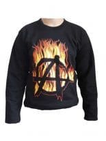 Sweatshirt Anarchy mit Flammen