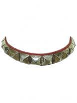 Leder Halsband Pyramiden Nieten