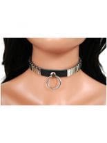 Leder Halsband Platten Nieten
