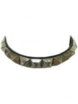 Lederhalsband Pyramidennieten