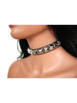 Lederhalsband Pyramidennieten