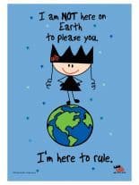 Ugly Little Bitch I am here Posterfahne