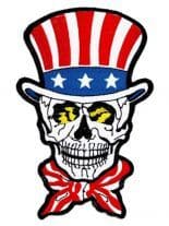 Aufnäher Skull USA