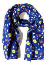 Tuch Blumen Muster blau