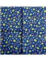 Tuch Blumen Muster blau