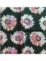 Tuch Blumenmuster schwarz