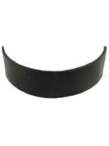 Leder Halsband schwarz breit