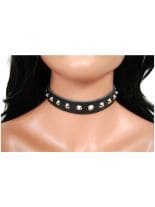 Leder Halsband Nieten