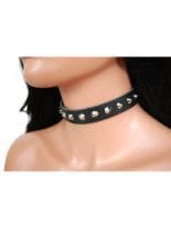 Leder Halsband Nieten