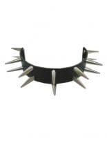Leder Halsband Conenieten 2 reihig
