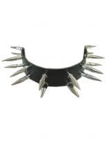 Leder Halsband Predator 3,5 cm Nieten