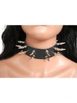 Leder Halsband Gladiator 2 reihig Killernieten