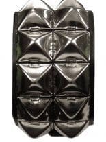 Leder Armband Pyramiden Nieten 2 reihig