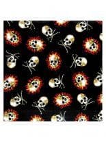 Bandana Totenkopf Flammen