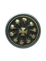 Rotierende Gürtel Schnalle Totenkopf Kreuz