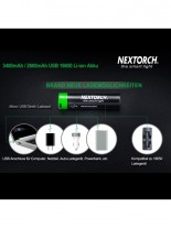 Akku mit USB 18650 USB Lithium Ion 3.6V 3.400mAh