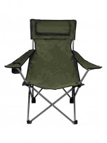 Camping Klappstuhl Rücken- und Armlehne oliv