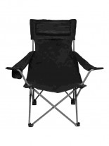 Camping Klappstuhl Rücken- und Armlehne schwarz