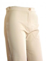 Damenhose beige mit Franzen