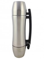 Edelstahl Thermoskanne silber mit Griff 700 ml