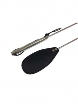 Edelstahlgerte mit Leder 78,5 cm