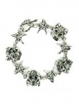 Heavy Metal Armband Devil and Skull