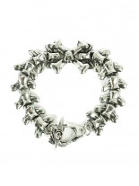 Heavy Metal Armband Skelett
