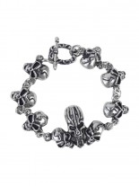Heavy Metal Armband Skulls