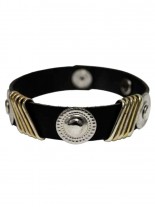 Kunstleder Armband Conchos schmal