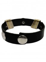 Kunstleder Armband Conchos schmal