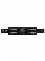 Kunstleder Armband Eisernes Kreuz schwarz