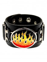 Kunstleder Armband Flammen