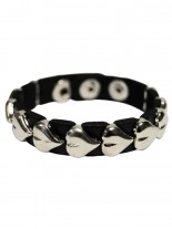 Kunstleder Armband Herznieten