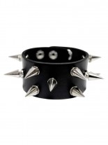 Kunstleder Armband Killernieten 3 reihig