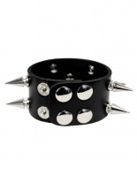 Kunstleder Armband Killernieten 3 reihig