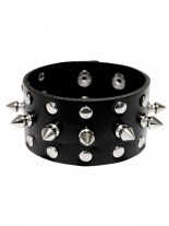 Kunstleder Armband Killernieten und Flachnieten