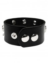 Kunstleder Armband Killernieten und Kette