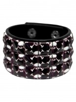 Kunstleder Armband Piratenskulls