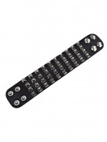 Kunstleder Armband Pyramiden Nieten 4 reihig